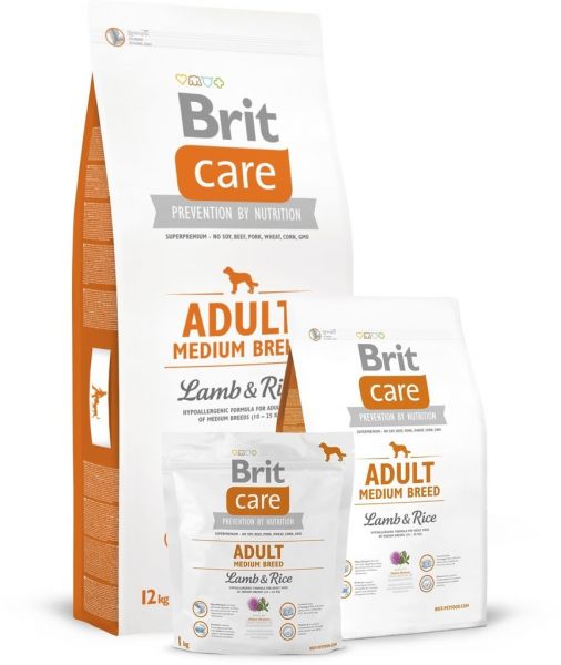 Brit Care Adult Medium Breed Lamb & Rice 1kg NEW