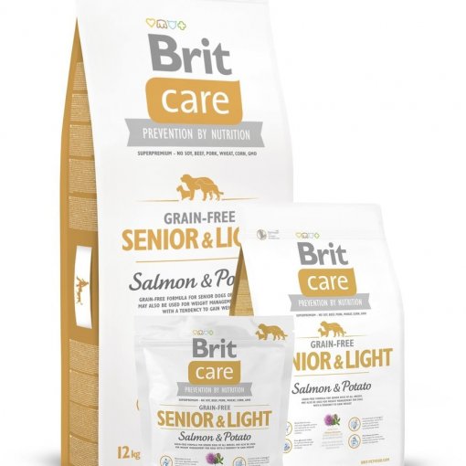 Brit Care Grain-free Senior&Light Salmon & Potato 3kg NEW