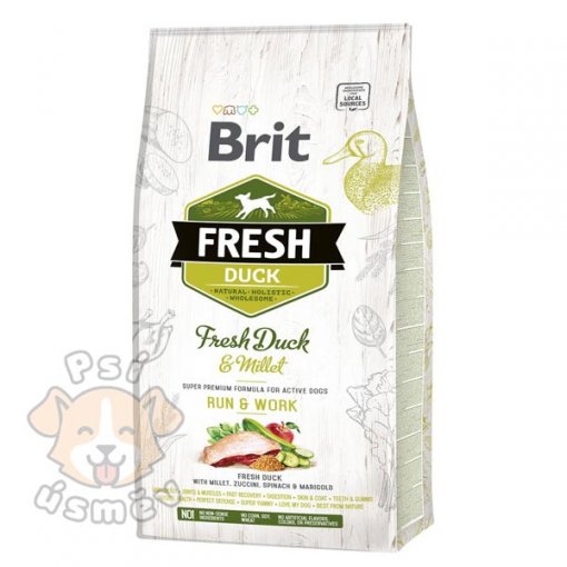 Brit Fresh Dog Duck & Millet Active Run & Work 12kg