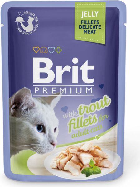 Brit Premium Cat Delicate Fillets in Jelly with Trout 85g