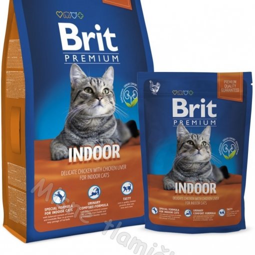 Brit Premium Cat Indoor 8kg + 1,5kg ZDARMA