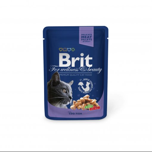 Brit Premium Cat kapsička treska 100g
