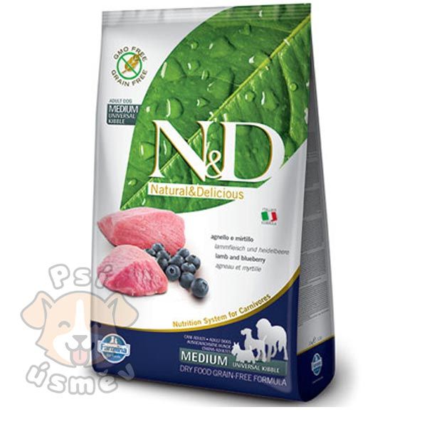 N&D GF DOG Adult Lamb & Blueberry 12kg