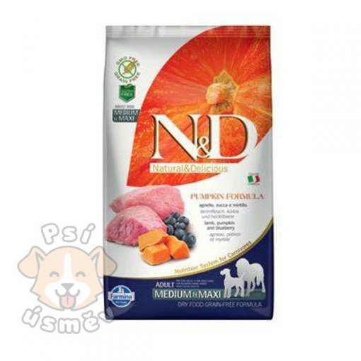 N&D GF Pumpkin DOG Adult M/L Lamb & Blueberry 12kg